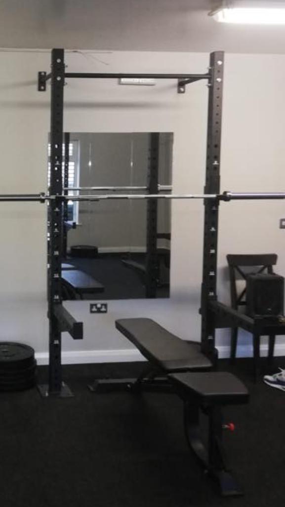 Wall Mounted Rig Wall mounted squat rack Mac Strength gym